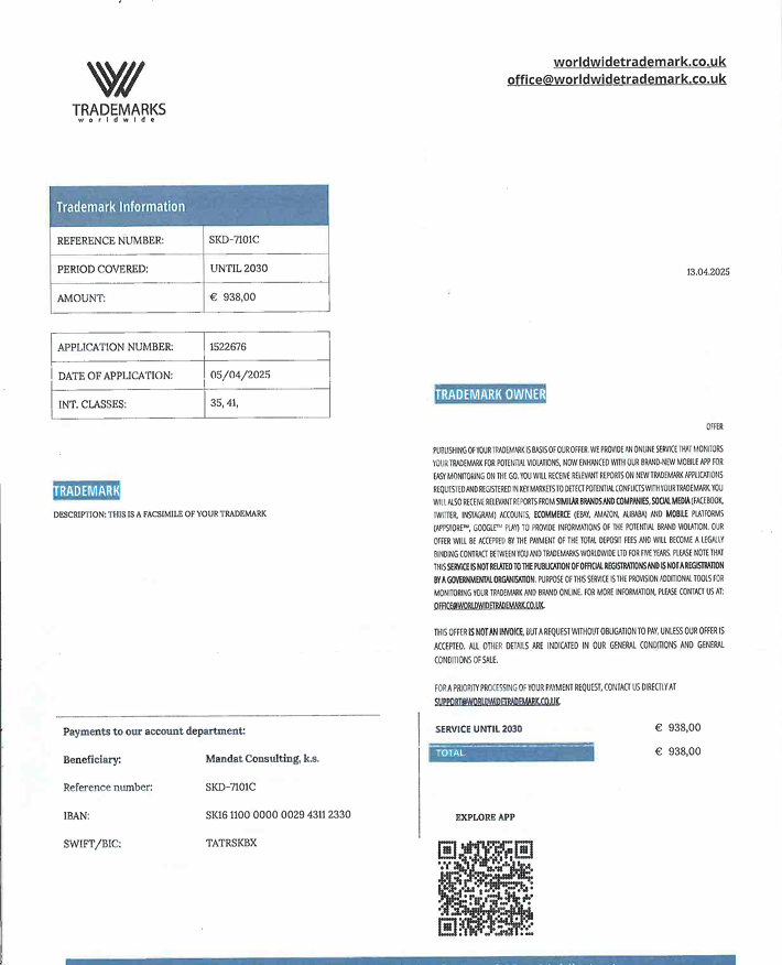 Misleidende aanbiedingen na merkregistratie